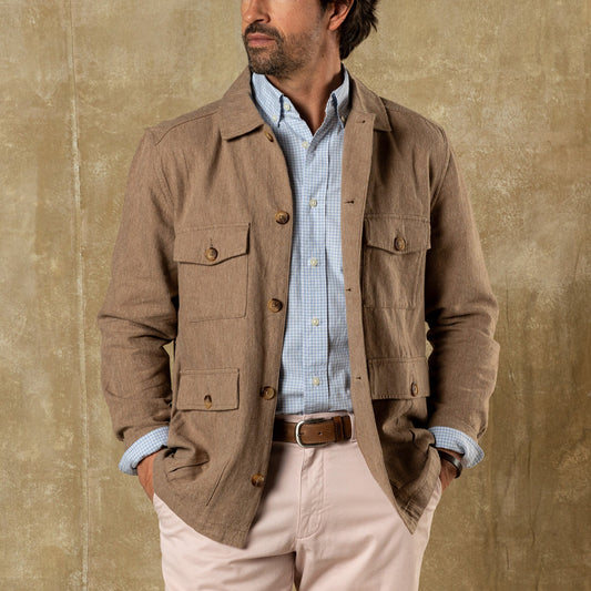 Duck Head Rutledge Safari Jacket - Pinecrest Solid - Teak