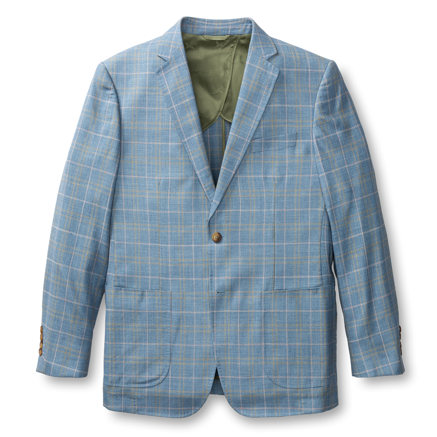 Duck Head Bradner Plaid Sport Coat - Chambray Blue