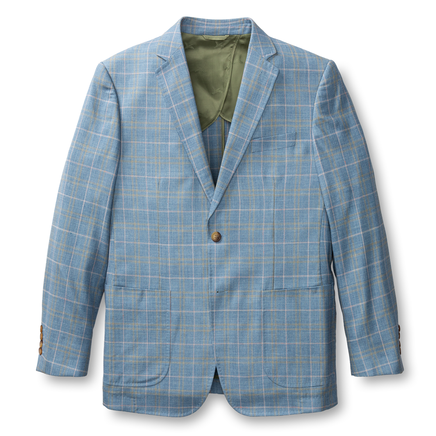Duck Head Bradner Plaid Sport Coat - Chambray Blue