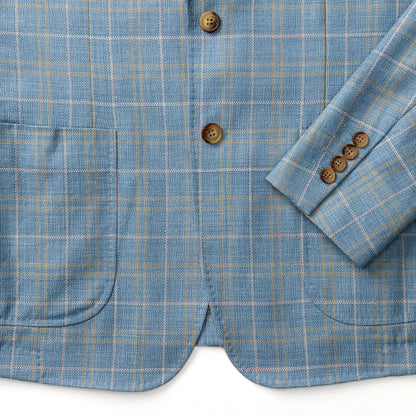 Duck Head Bradner Plaid Sport Coat - Chambray Blue
