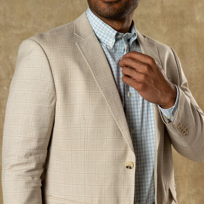 Duck Head Hastings Plaid Sport Coat - Tan