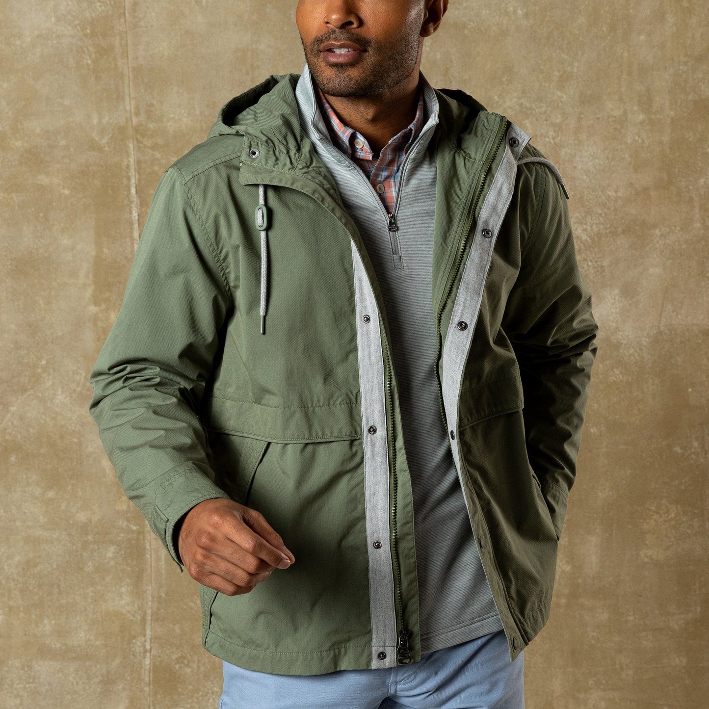 Duck Head Drifter Weather Resistant Jacket - Clover Green