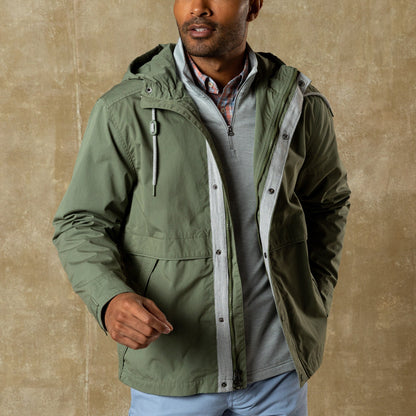Duck Head Drifter Weather Resistant Jacket - Clover Green