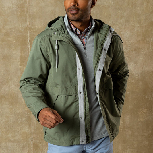 Duck Head Drifter Weather Resistant Jacket - Clover Green