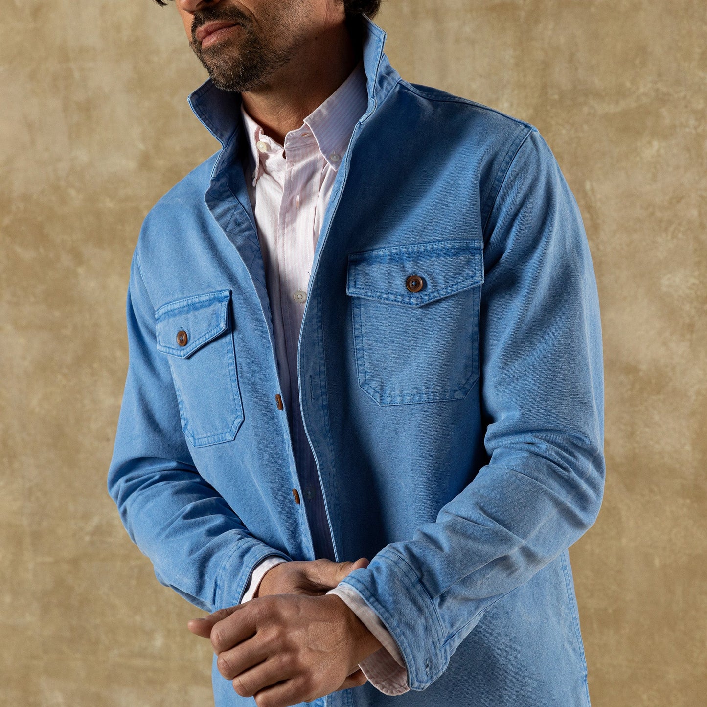 Duck Head Garment Dyed Duck Canvas Jacket - Cornflower Blue