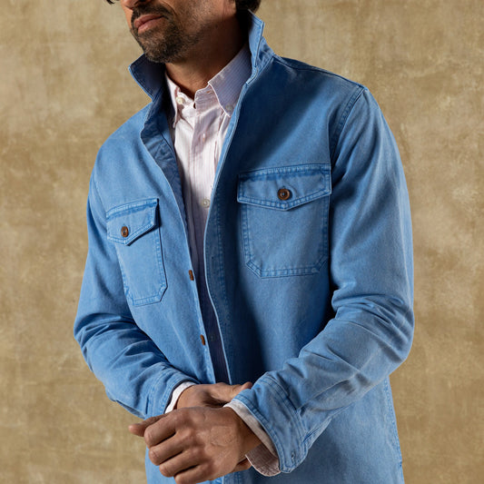Duck Head Garment Dyed Duck Canvas Jacket - Cornflower Blue