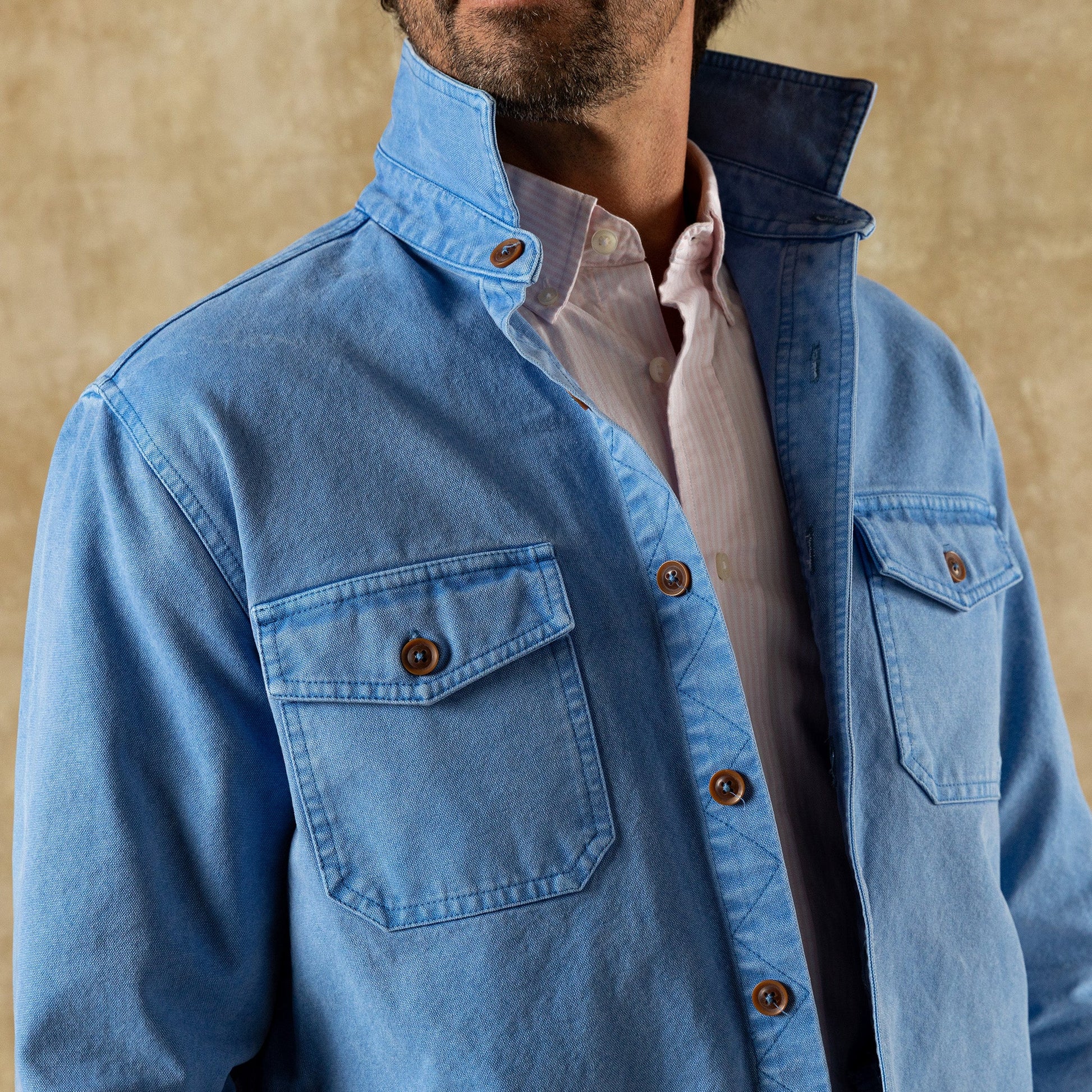 Duck Head Garment Dyed Duck Canvas Jacket - Cornflower Blue