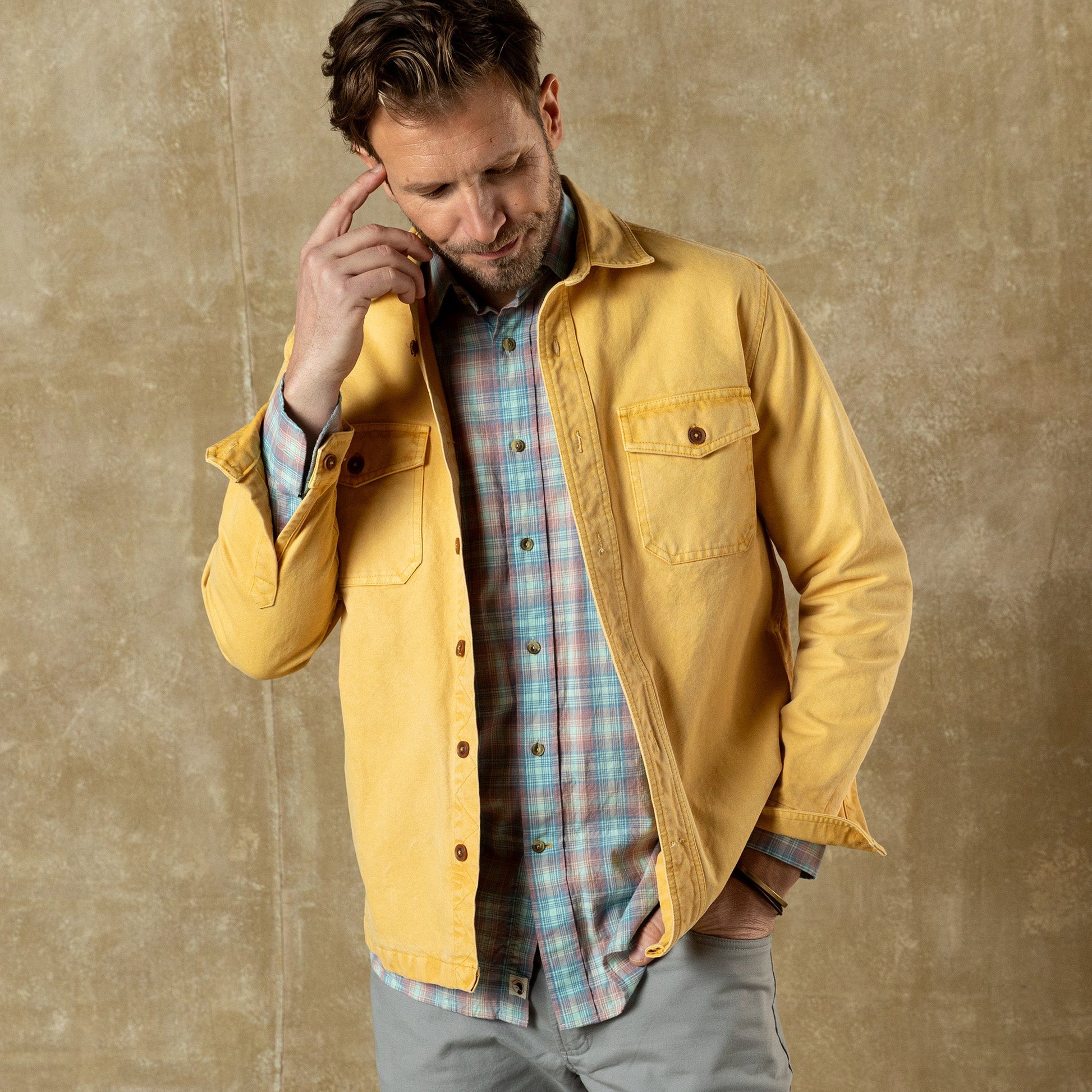 Duck Head Garment Dyed Duck Canvas Jacket - Sunwashed Yellow