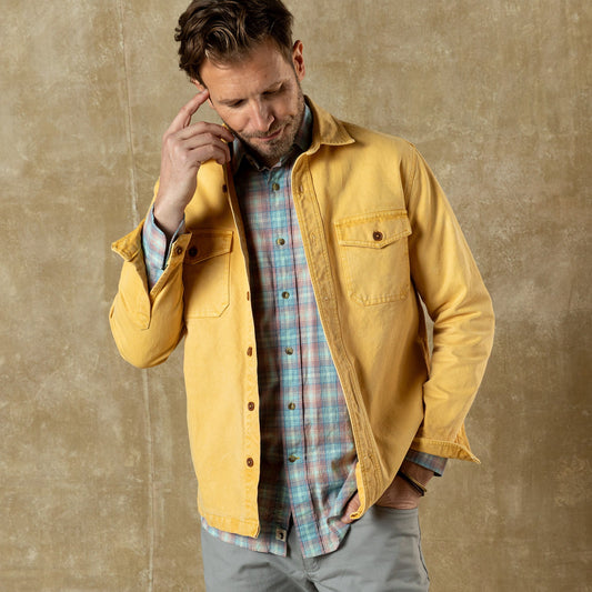 Duck Head Garment Dyed Duck Canvas Jacket - Sunwashed Yellow