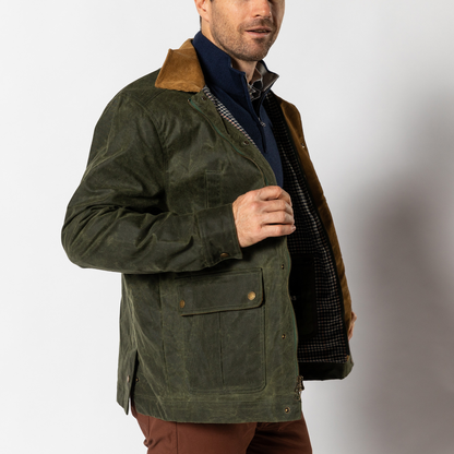 Duck Head Waxed Duck Canvas Jacket - Deep Olive