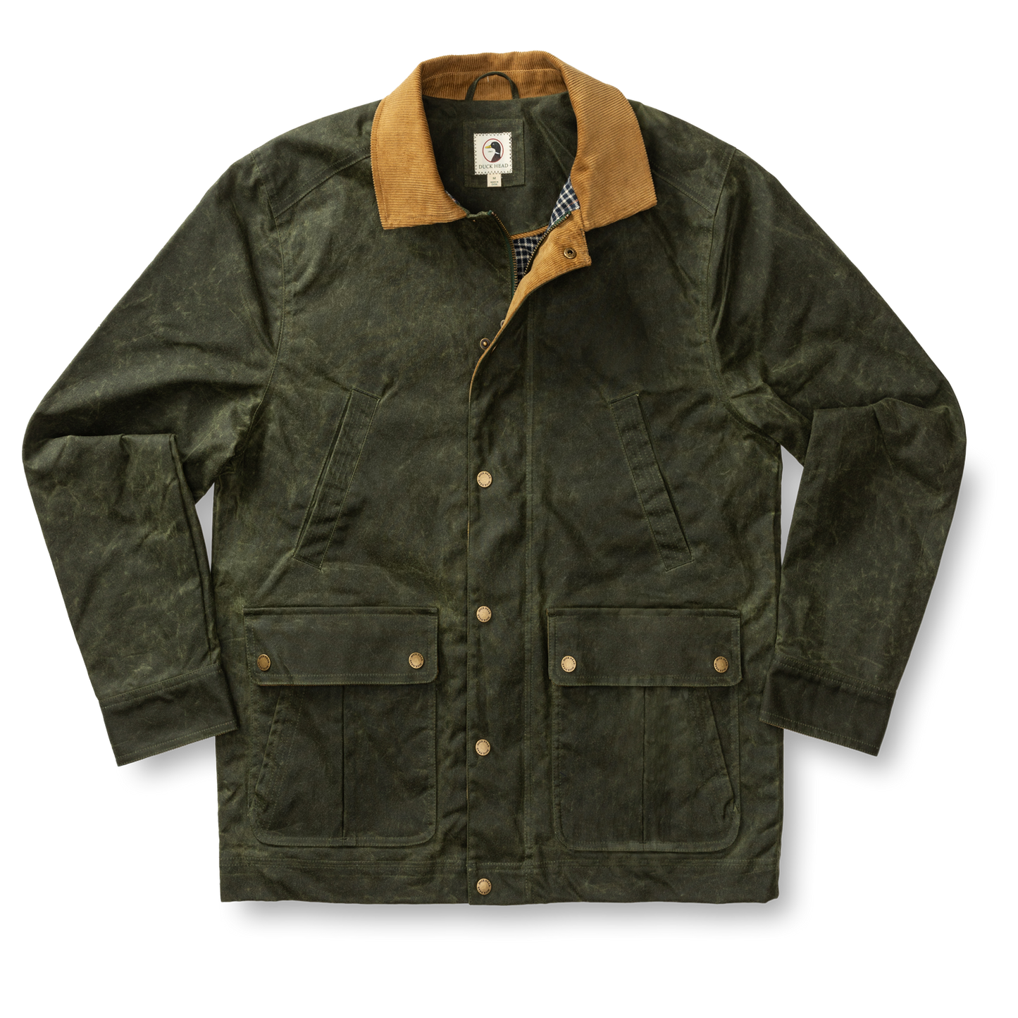 Duck Head Waxed Duck Canvas Jacket - Deep Olive