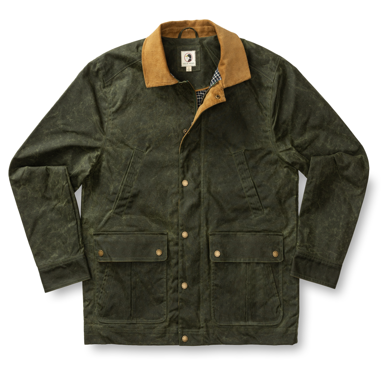 Duck Head Waxed Duck Canvas Jacket - Deep Olive