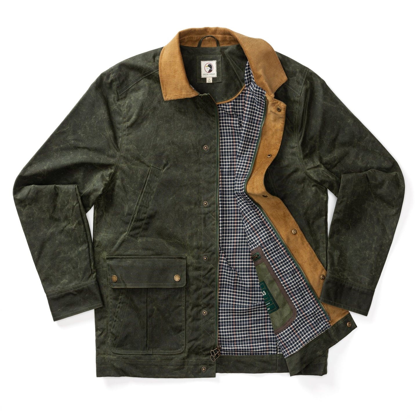 Duck Head Waxed Duck Canvas Jacket - Deep Olive