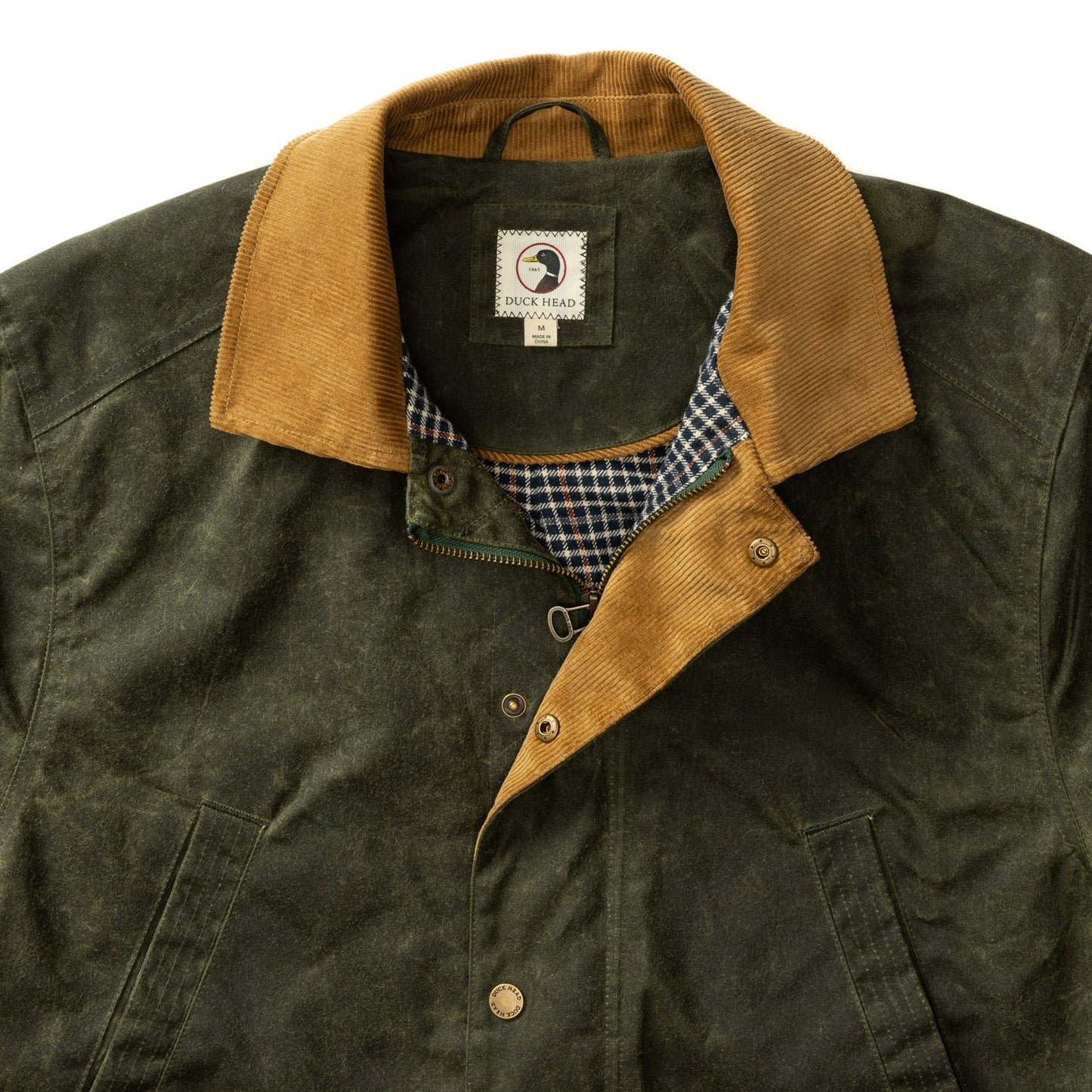 Duck Head Waxed Duck Canvas Jacket - Deep Olive