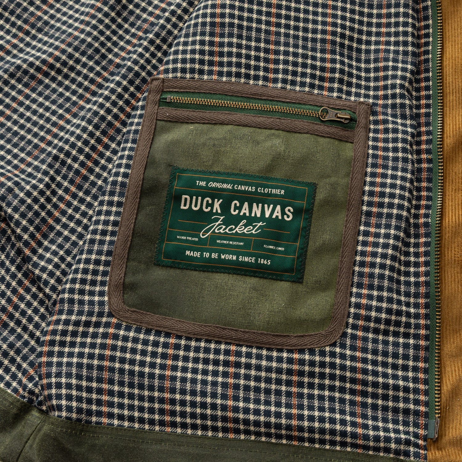 Duck Head Waxed Duck Canvas Jacket - Deep Olive
