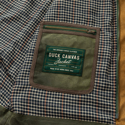 Duck Head Waxed Duck Canvas Jacket - Deep Olive