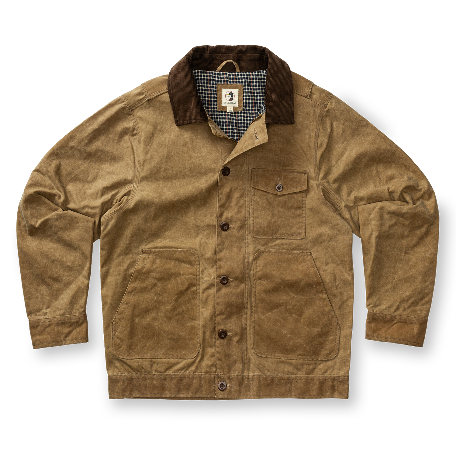 Duck Head Waxed Duck Canvas Rancher Jacket - Umber Brown