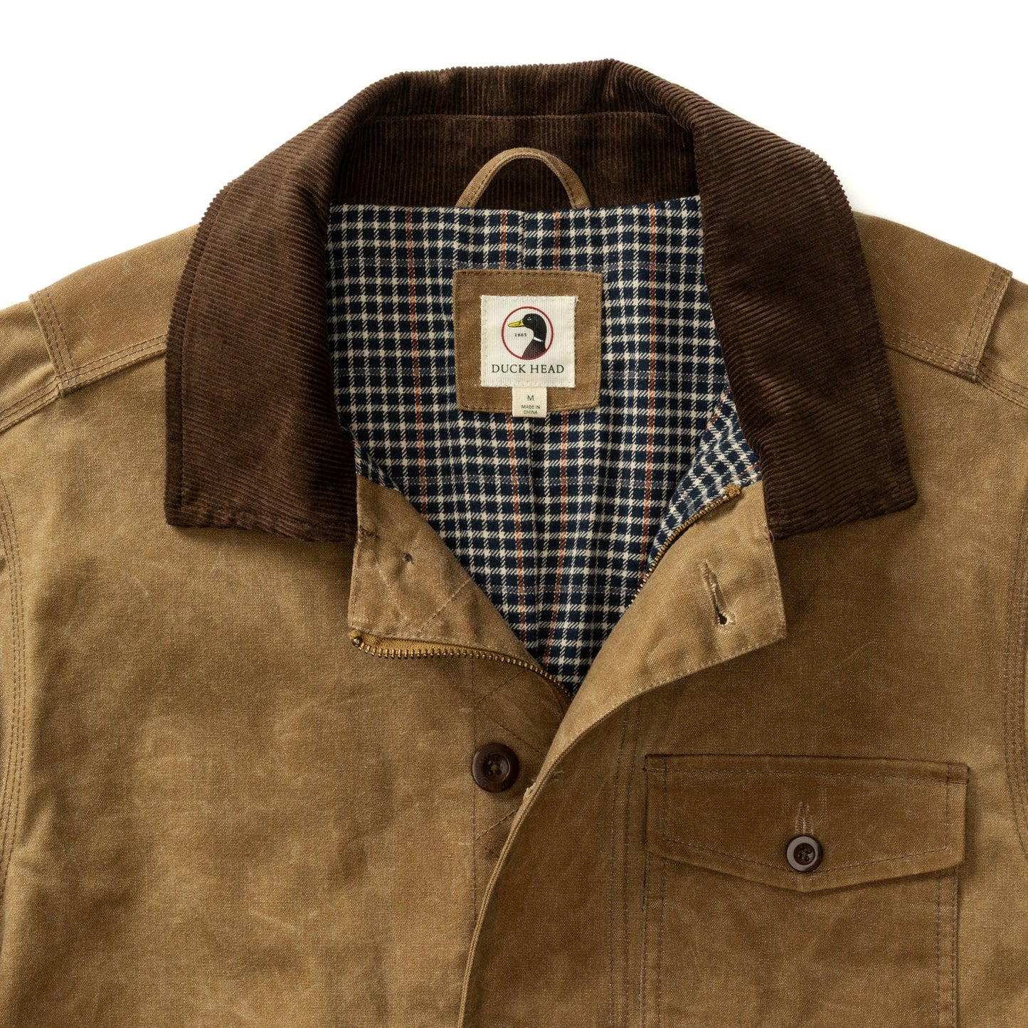 Duck Head Waxed Duck Canvas Rancher Jacket - Umber Brown