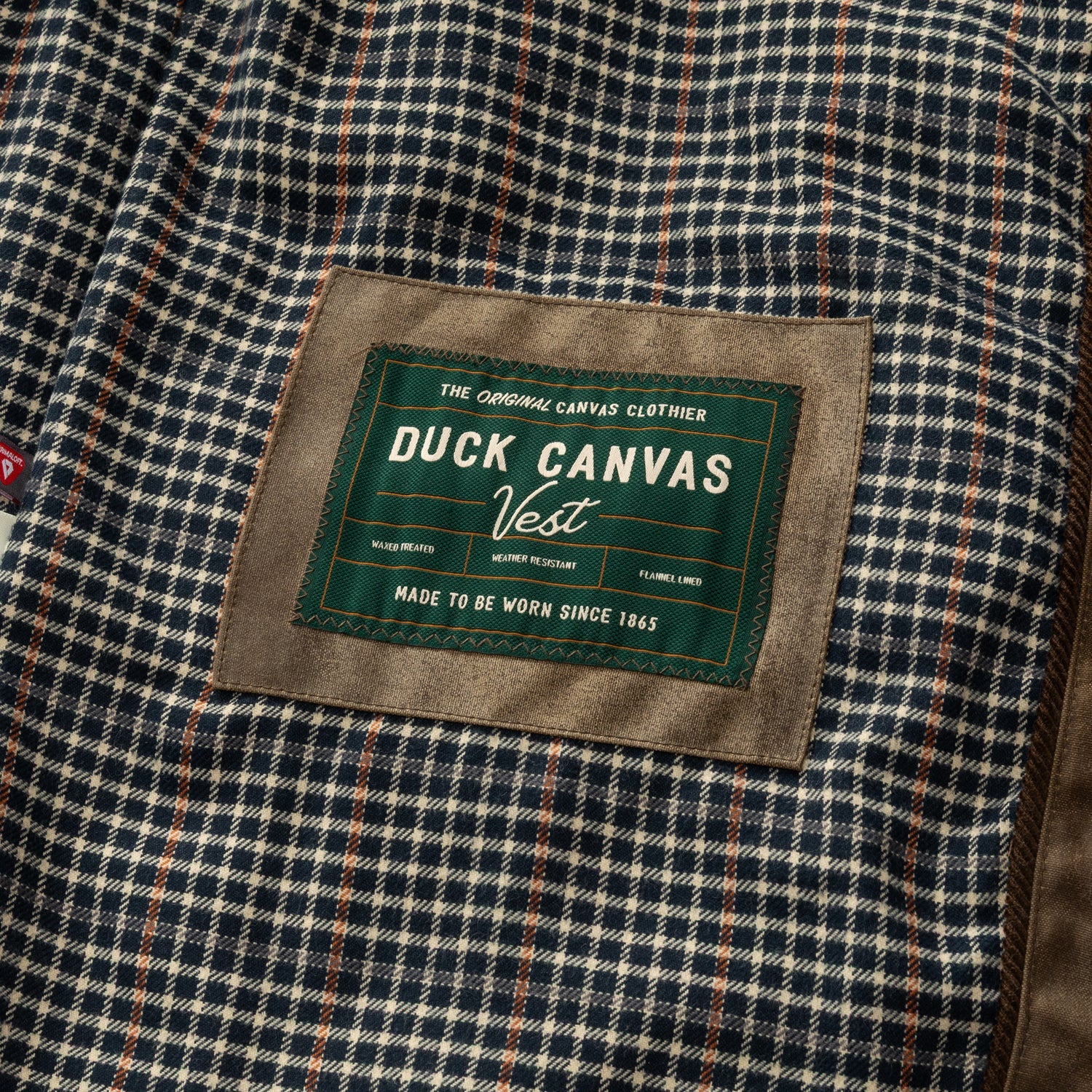 Duck Head Waxed Duck Canvas Quilted Vest - Dark Oak