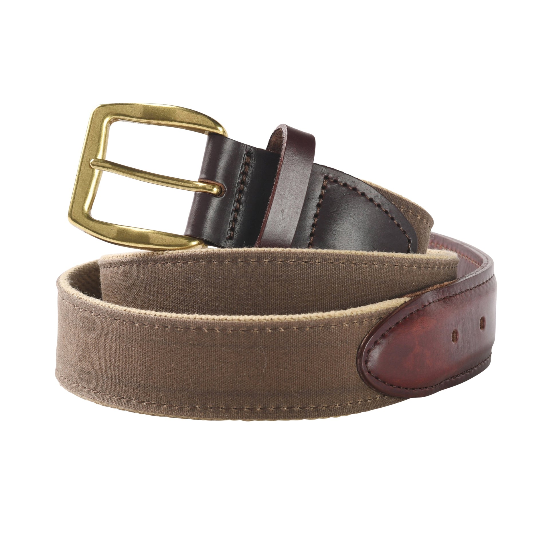 Duck Head Duck Head Waxed Canvas Belt - Brown
