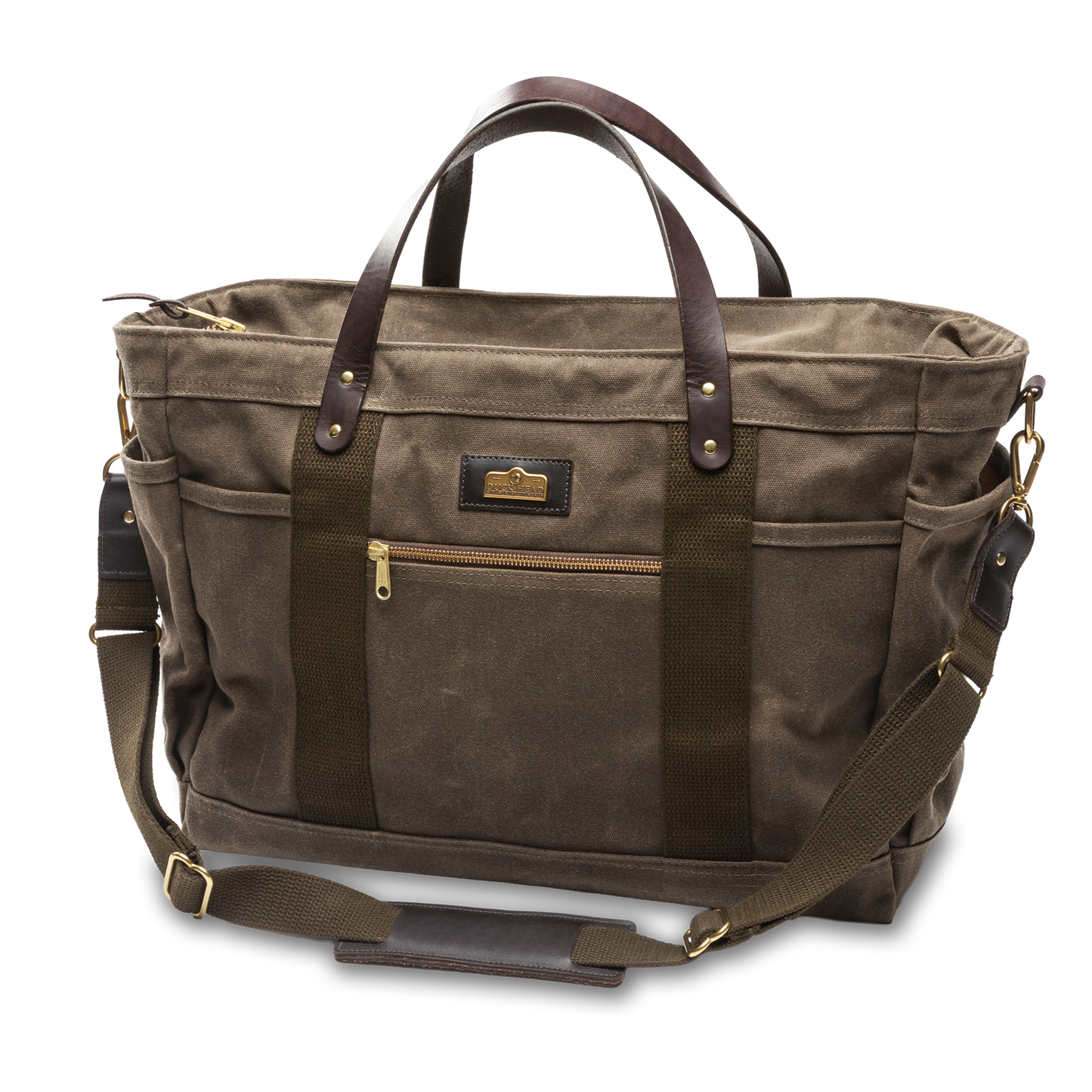 Duck Head Large Waxed Canvas Tote - Field Brown