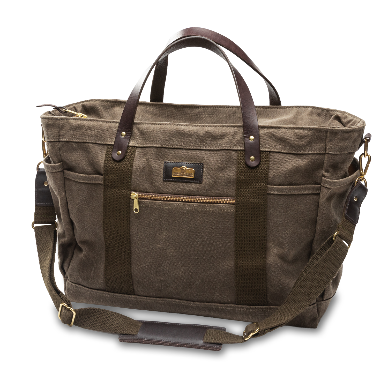 Duck Head Large Waxed Canvas Tote - Field Brown