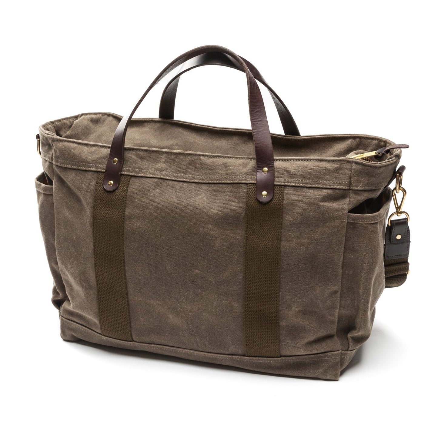 Duck Head Large Waxed Canvas Tote - Field Brown