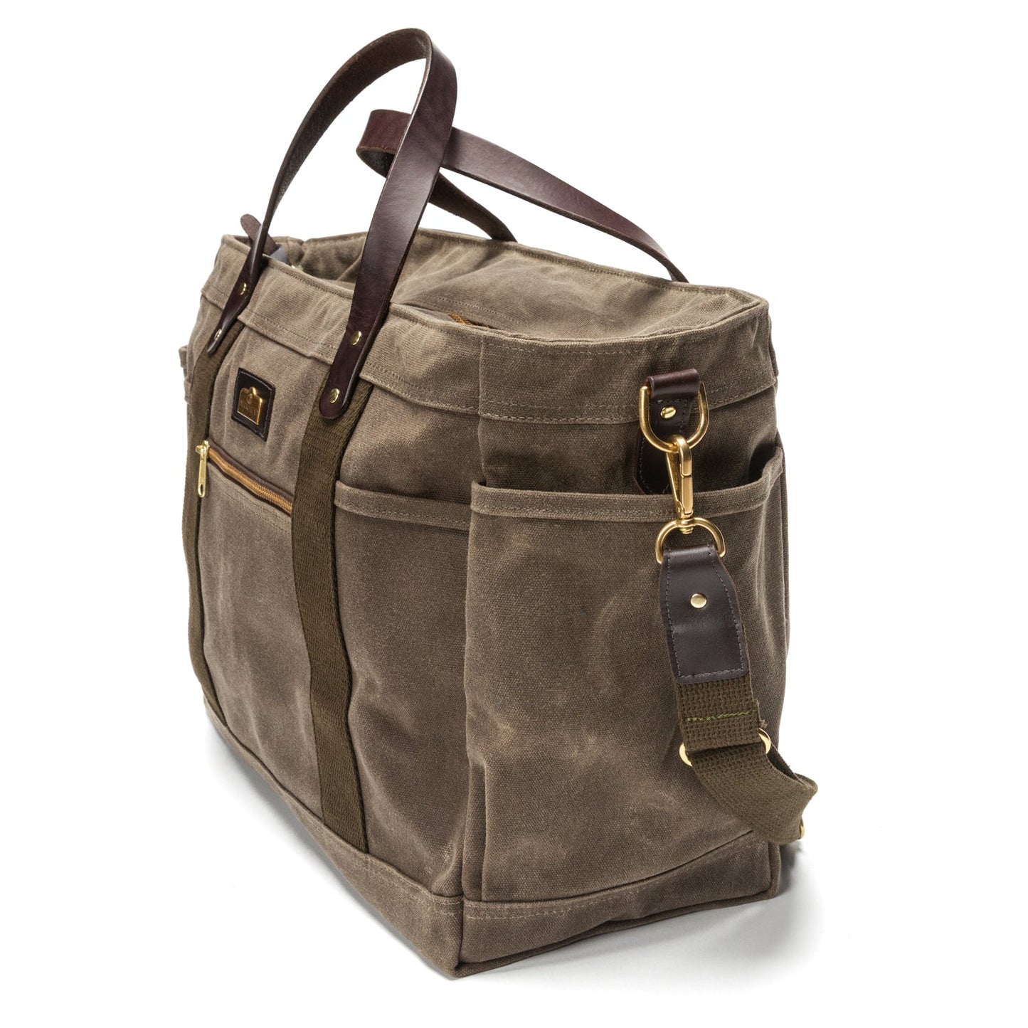 Duck Head Large Waxed Canvas Tote - Field Brown