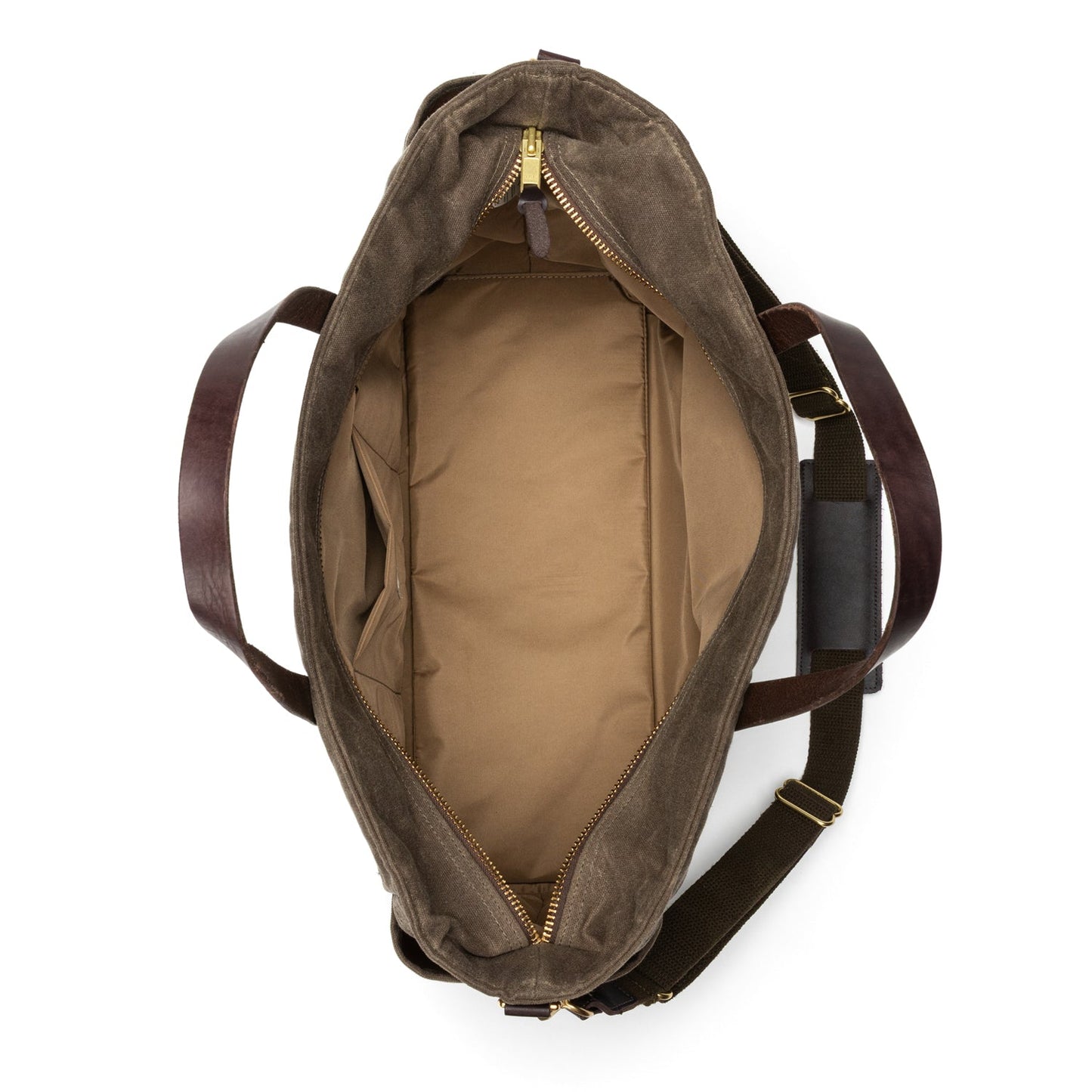 Duck Head Large Waxed Canvas Tote - Field Brown