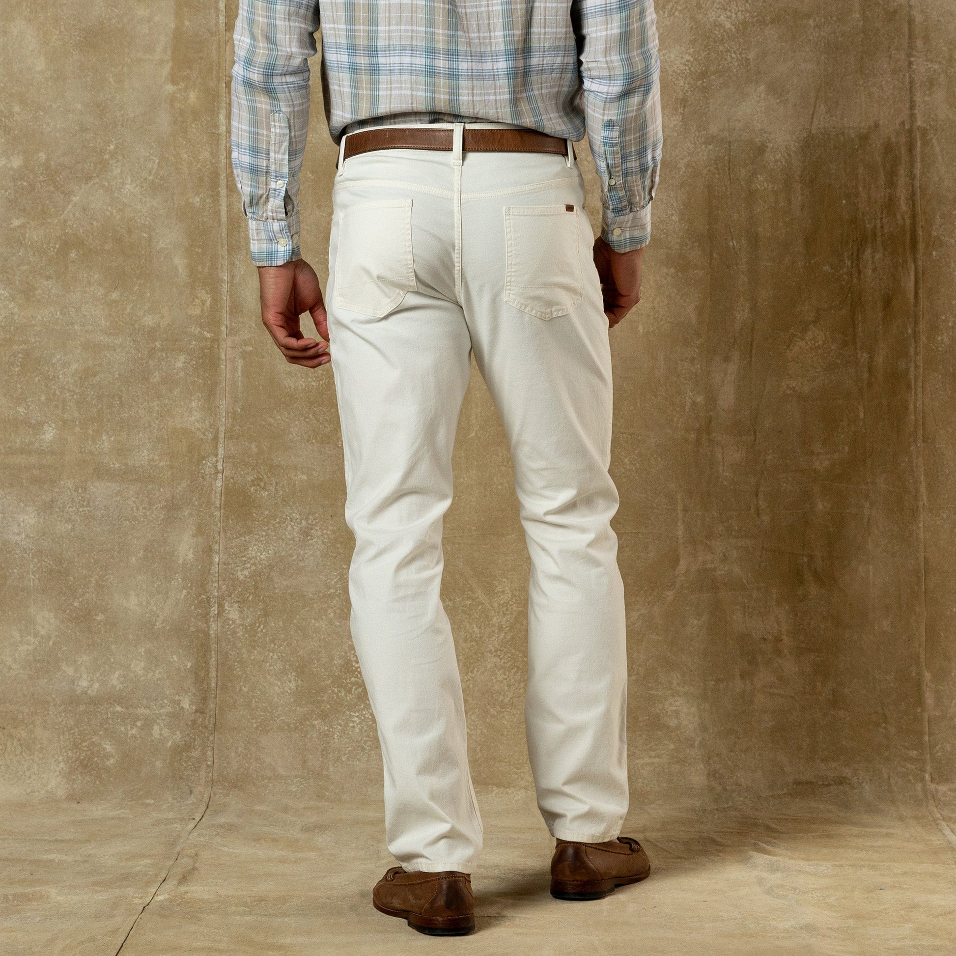 Duck Head Classic Fit Pinpoint Canvas Five-Pocket - Antique White