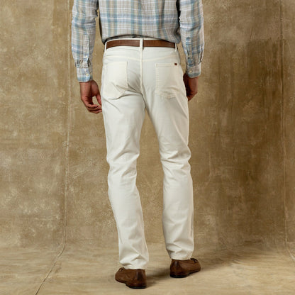 Duck Head Classic Fit Pinpoint Canvas Five-Pocket - Antique White