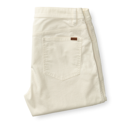 Duck Head Classic Fit Pinpoint Canvas Five-Pocket - Antique White