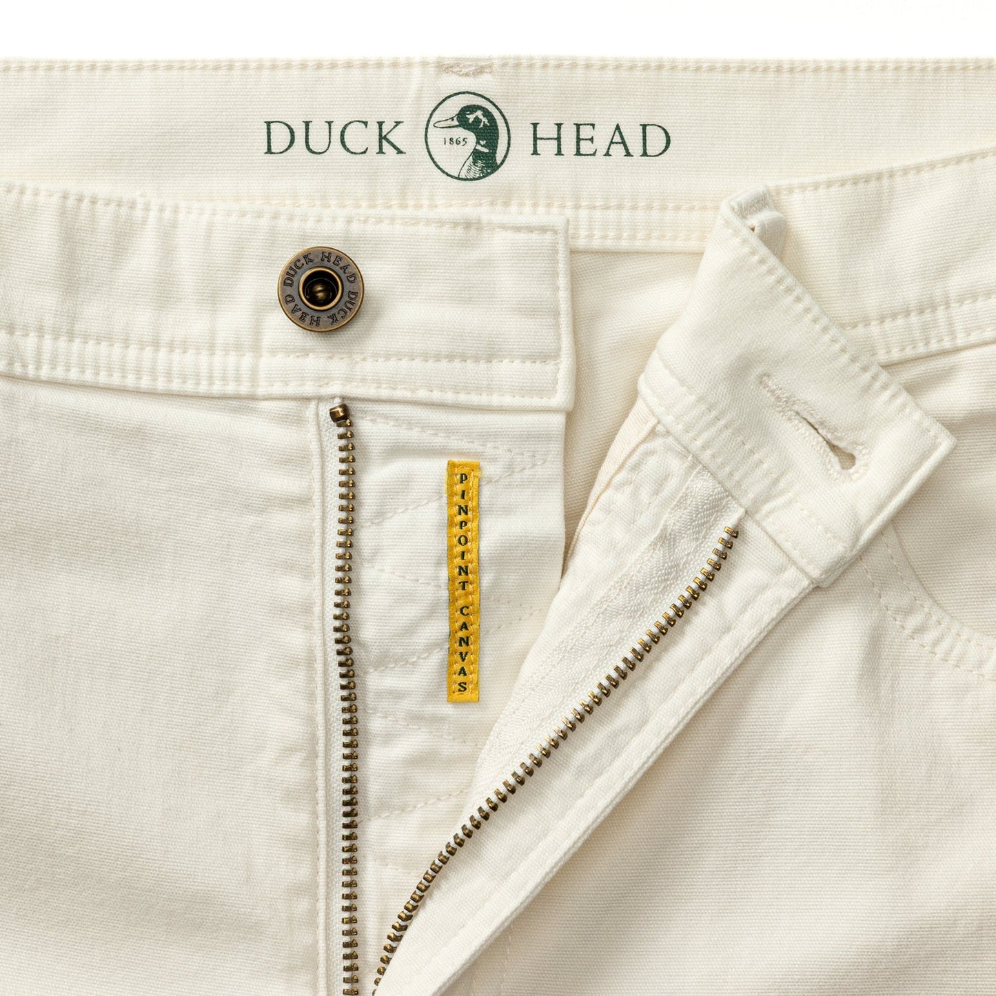 Duck Head Classic Fit Pinpoint Canvas Five-Pocket - Antique White