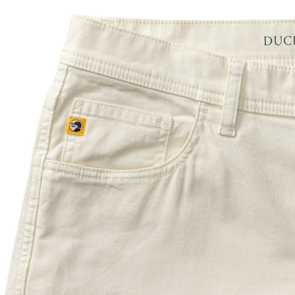 Duck Head Classic Fit Pinpoint Canvas Five-Pocket - Antique White