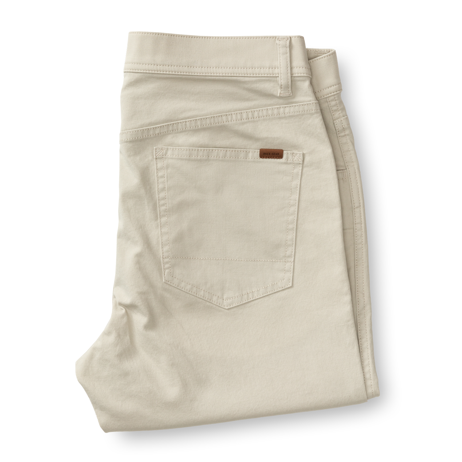 Duck Head Slim Fit Pinpoint Canvas Five-Pocket - Stone