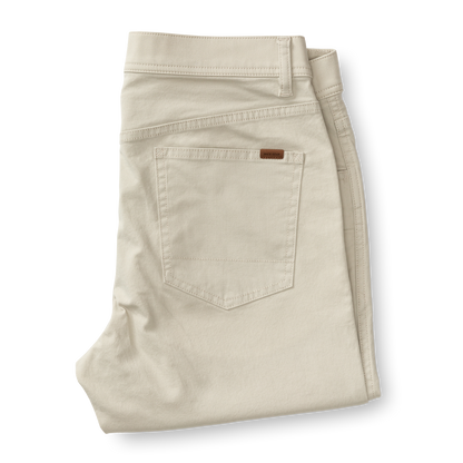 Duck Head Slim Fit Pinpoint Canvas Five-Pocket - Stone