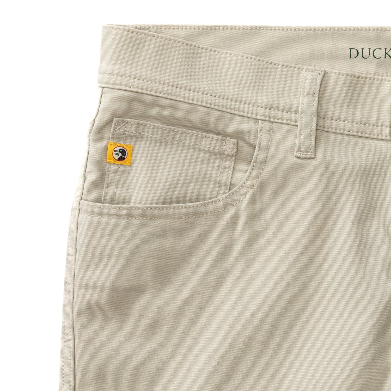 Duck Head Slim Fit Pinpoint Canvas Five-Pocket - Stone
