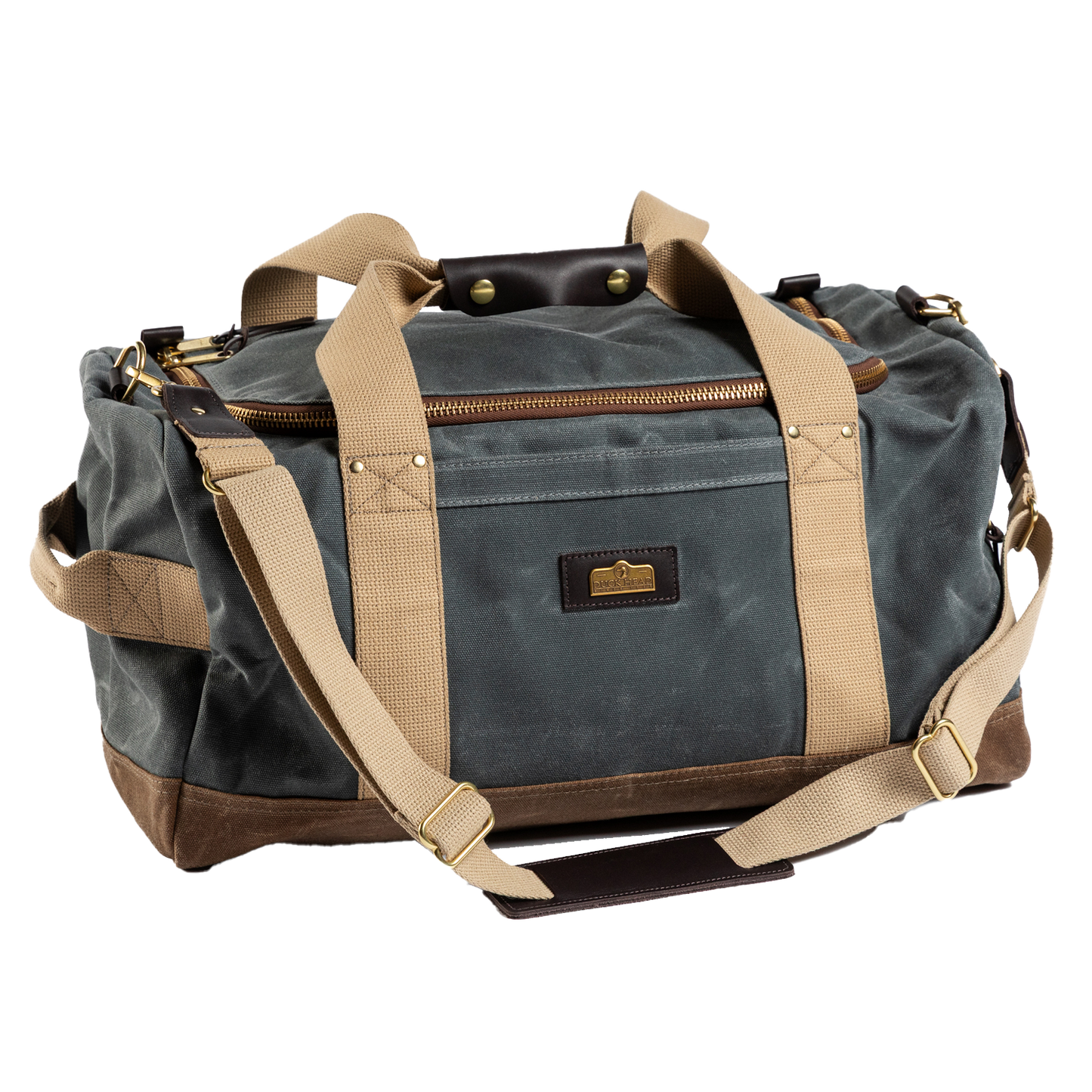 Duck Head Waxed Canvas Overnighter Bag - Charcoal