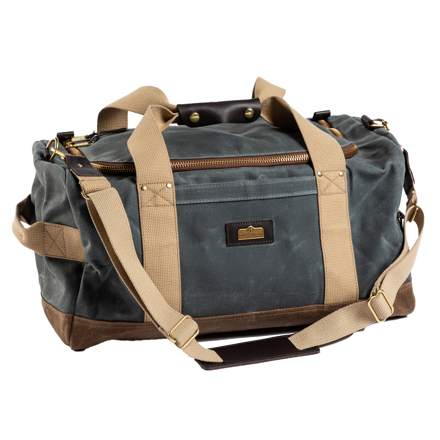 Duck Head Waxed Canvas Overnighter Bag - Charcoal