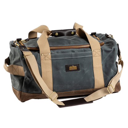 Duck Head Waxed Canvas Overnighter Bag - Charcoal