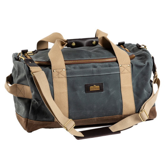 Duck Head Waxed Canvas Overnighter Bag - Charcoal