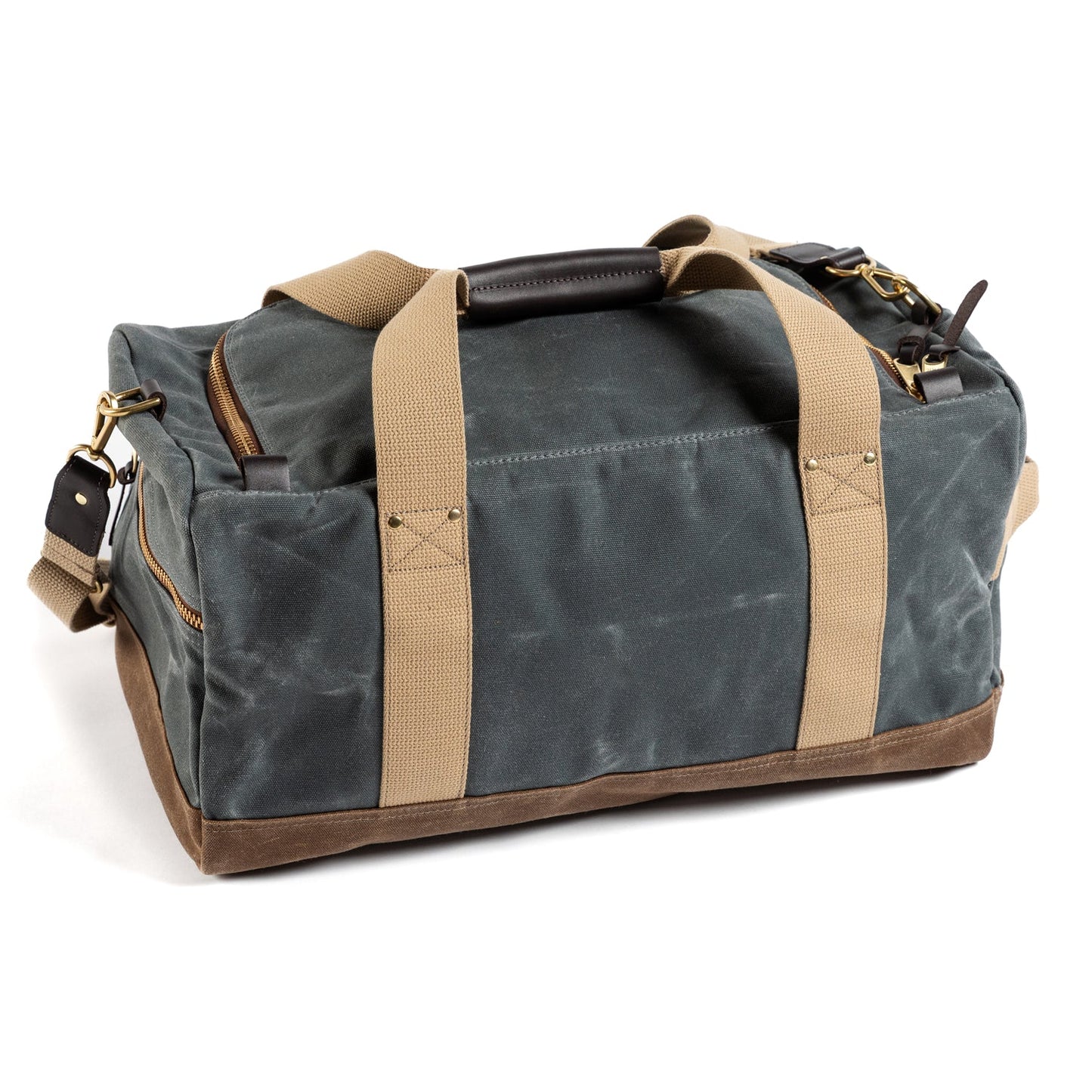 Duck Head Waxed Canvas Overnighter Bag - Charcoal