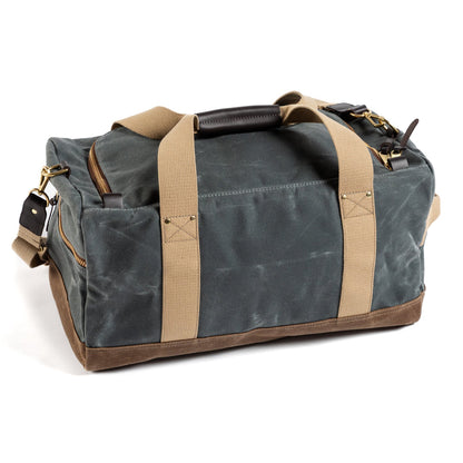 Duck Head Waxed Canvas Overnighter Bag - Charcoal