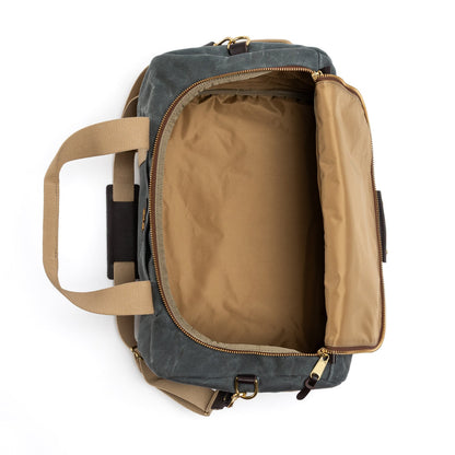 Duck Head Waxed Canvas Overnighter Bag - Charcoal