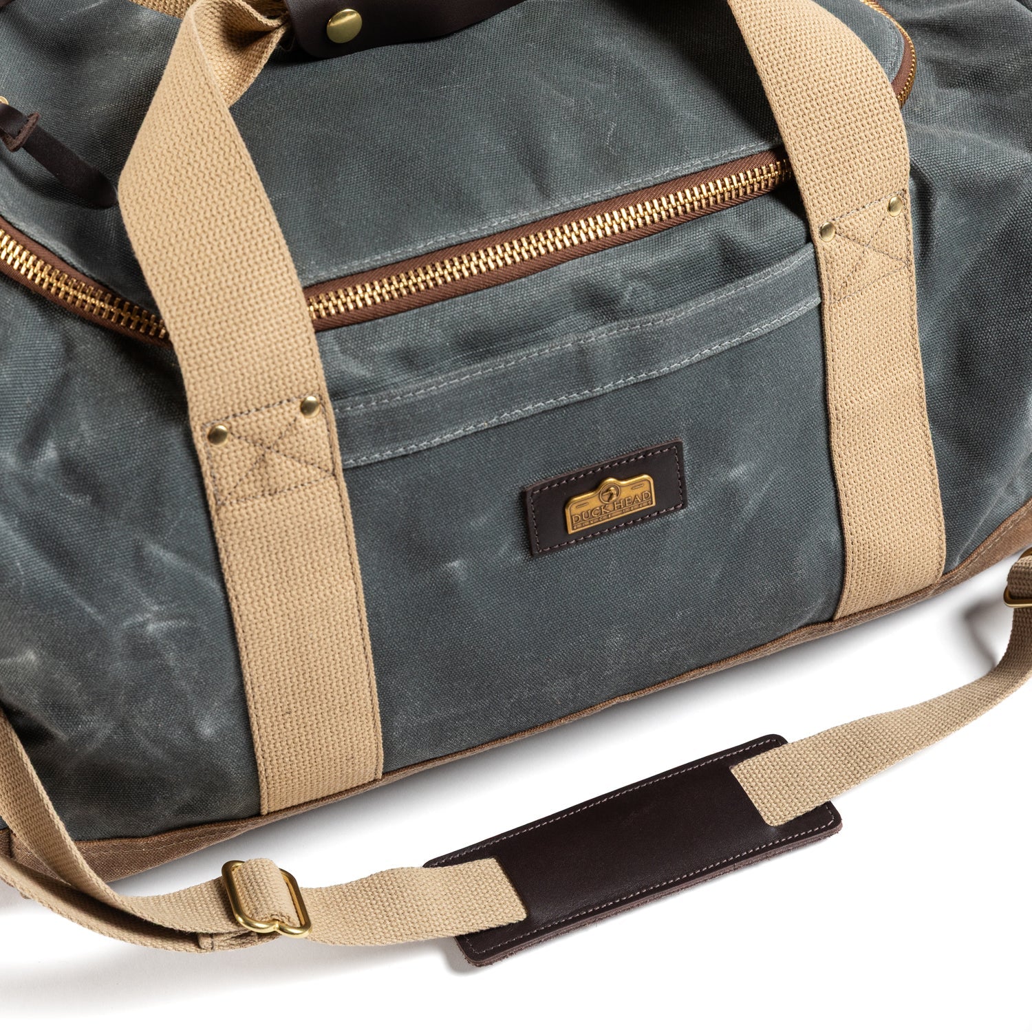 Duck Head Waxed Canvas Overnighter Bag - Charcoal
