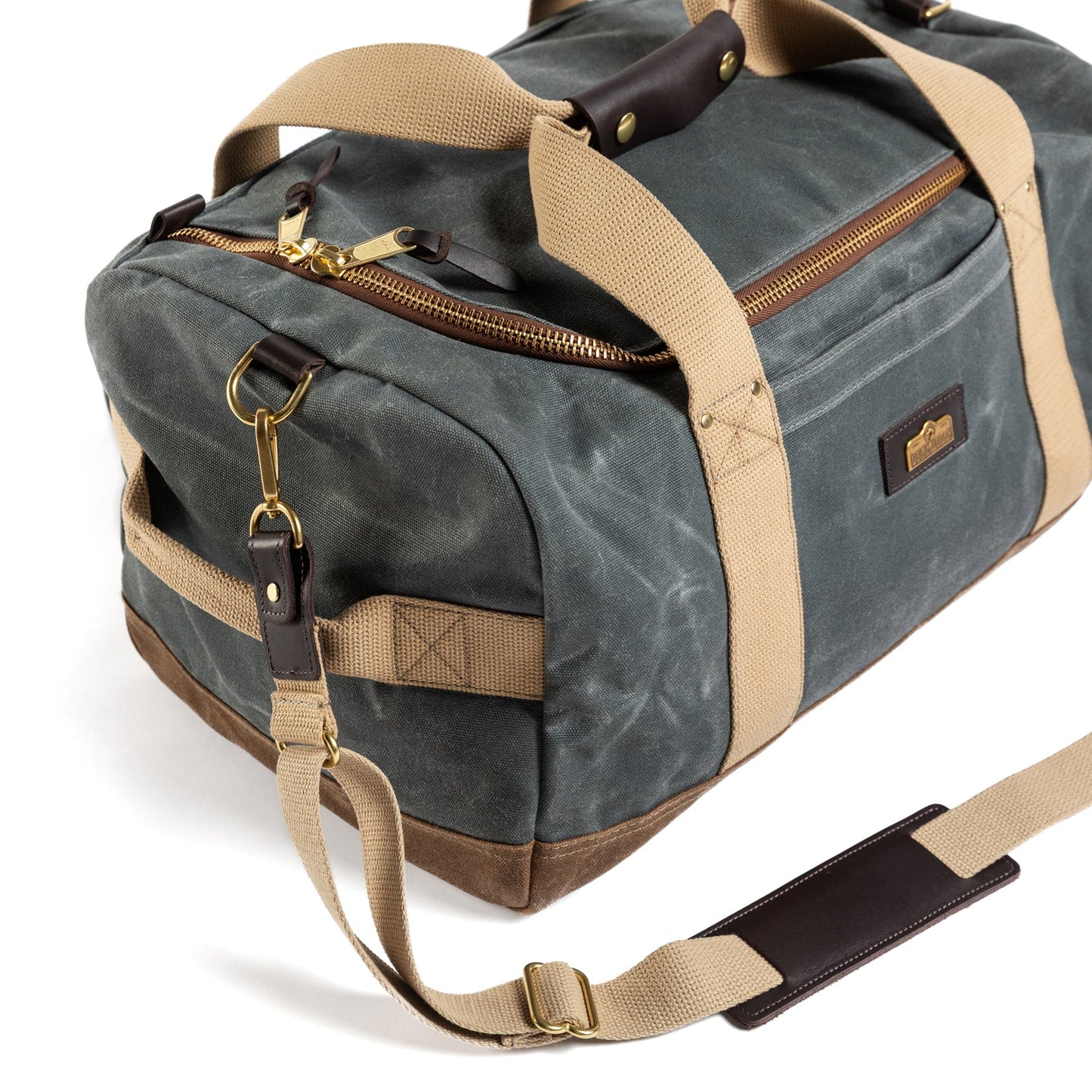 Duck Head Waxed Canvas Overnighter Bag - Charcoal