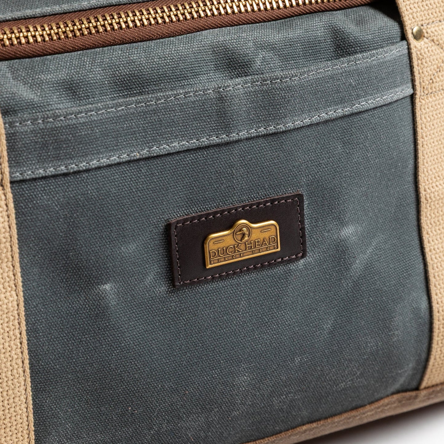 Duck Head Waxed Canvas Overnighter Bag - Charcoal