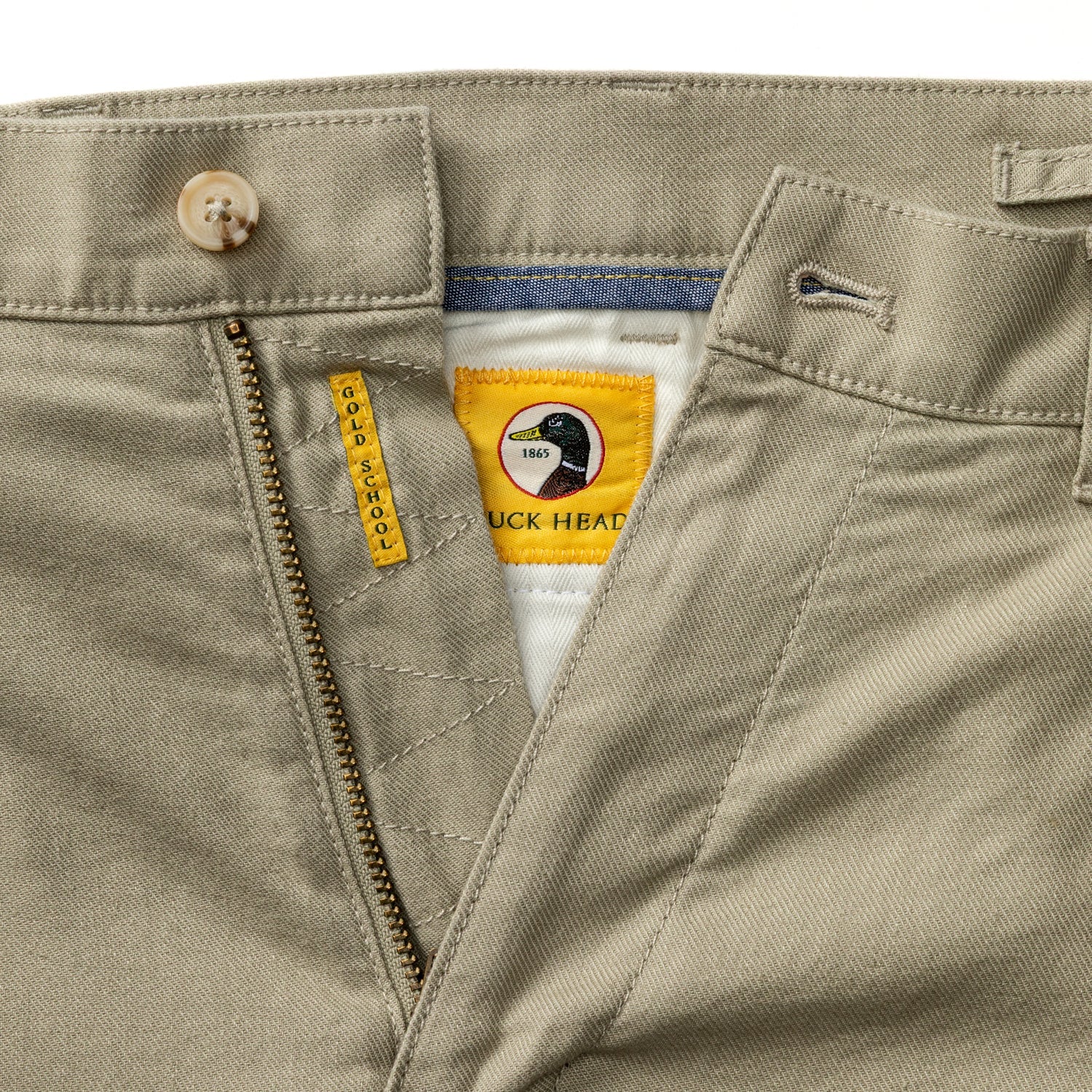 Duck Head Classic Fit Linen Gold School Chino - Toasted Khaki
