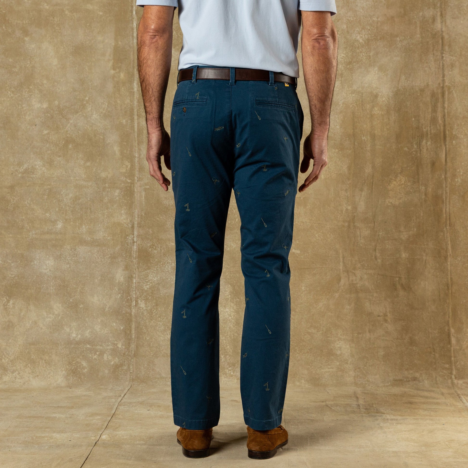Duck Head Classic Fit Gold School Chino - Emb Mallard Blue