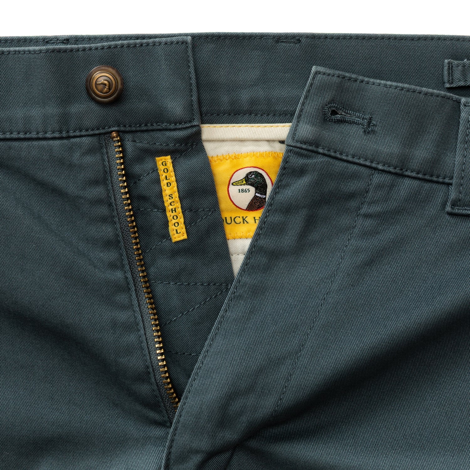 Duck Head Classic Fit Gold School Chino - Graphite Blue